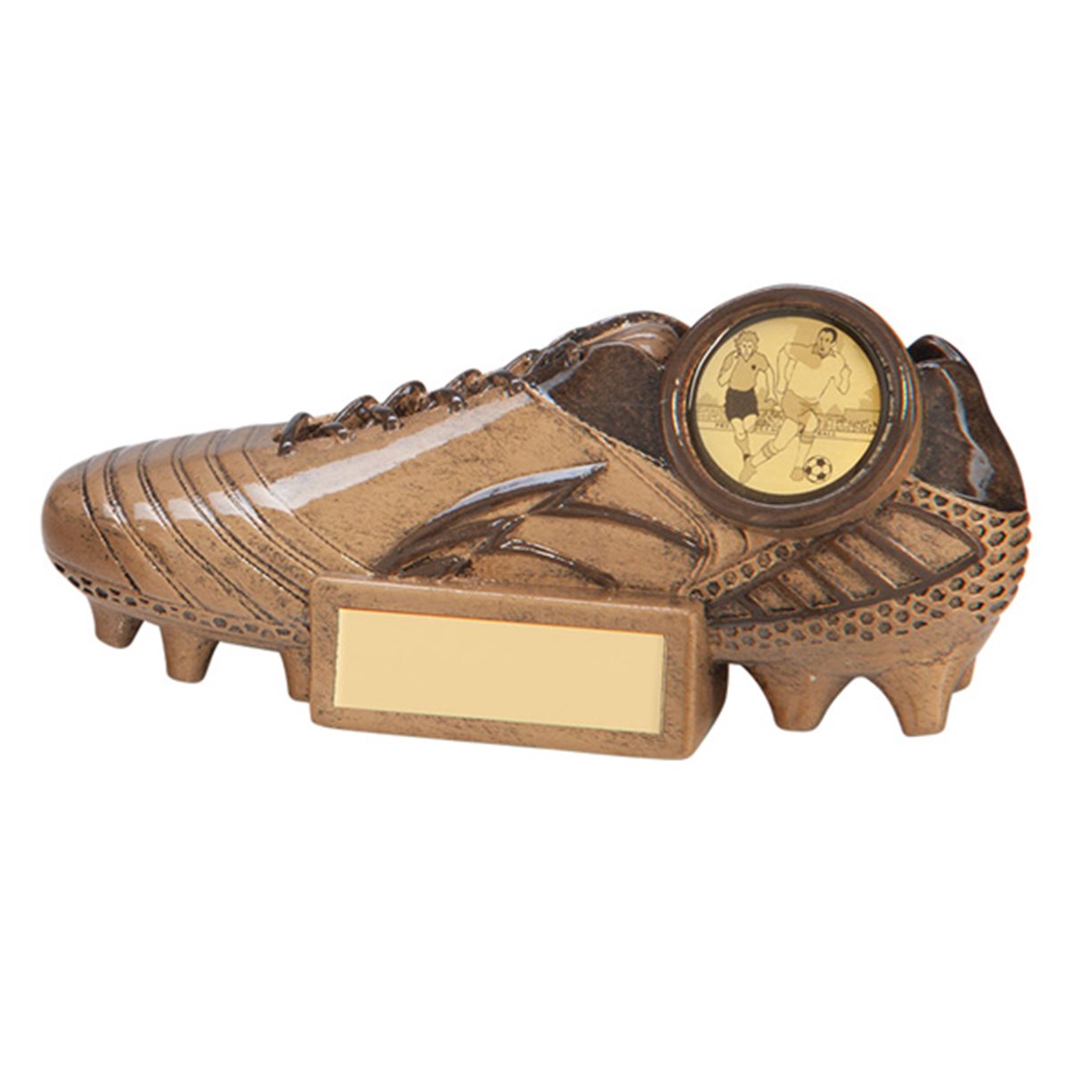 Sonic Blast Football Boot Trophy Bronze Resin RF17061