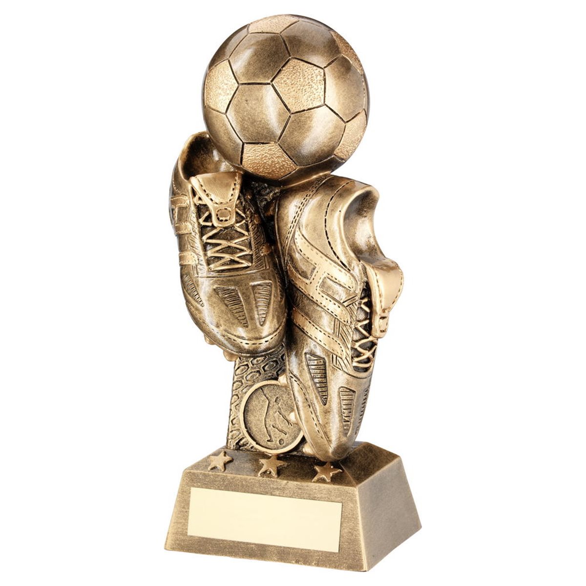 Football Resin 3D Ball & Boot Trophy JR1-RF213