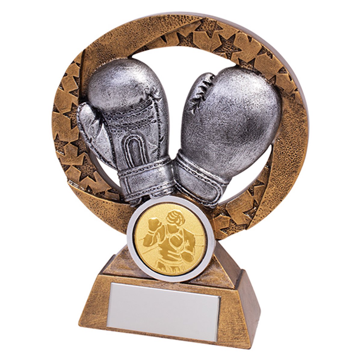 Gold and Silver Resin Boxing Trophy RF19141