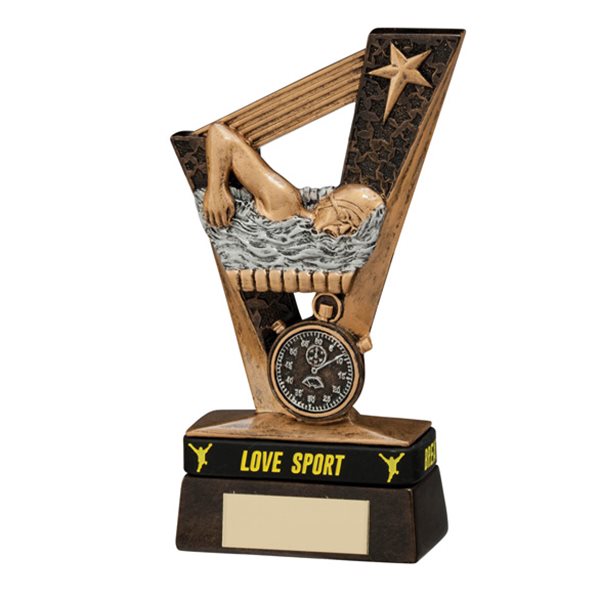 Gold Resin Victory Swimming Trophy RF16031