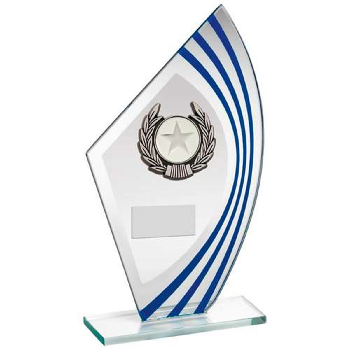 Blue Stripe Jade Glass Award TY136