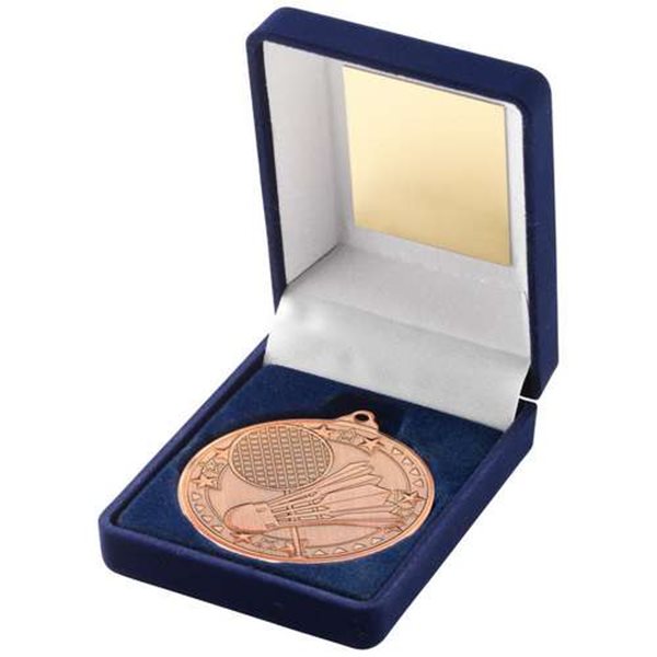 Badminton 50mm Bronze Boxed Medal JR26-TY86C