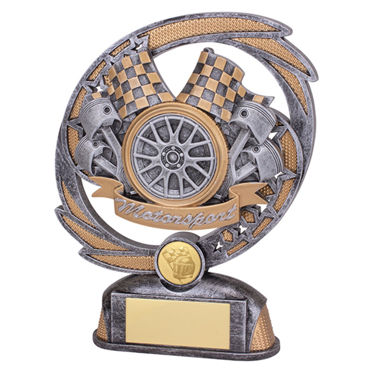 Gold and Silver Resin Motorsports Trophy PT19049