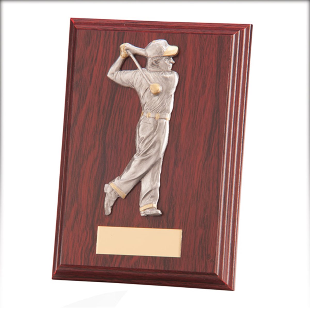 Galway Male Golf Mahogany Plaque Award PL17508A