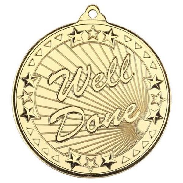 50mm Gold Well Done Medal M98G