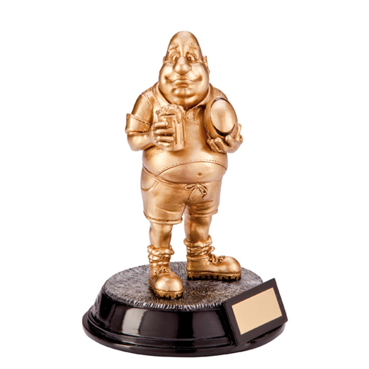 Gold Resin Beer Belly Rugby Trophy RF1362