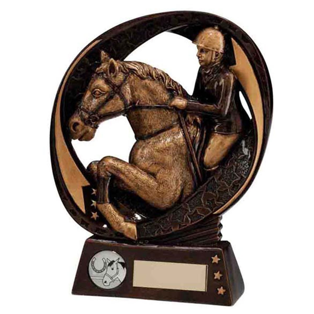 Gold Resin Typhoon Equestrian Trophy RF16077