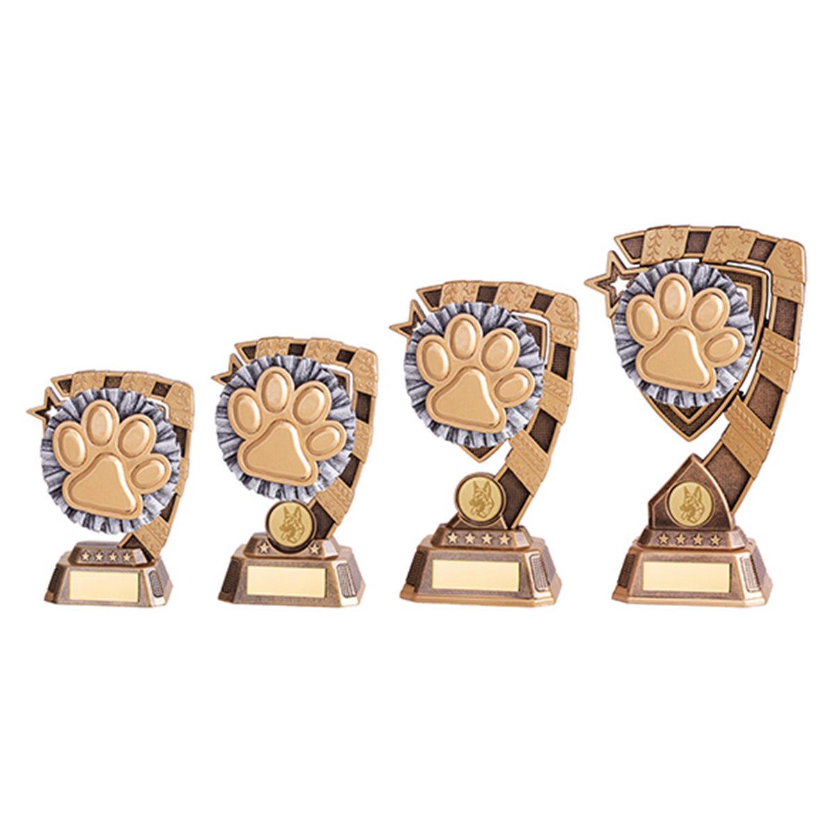 Euphoria Gold and Silver Resin Paw Trophy RF19063