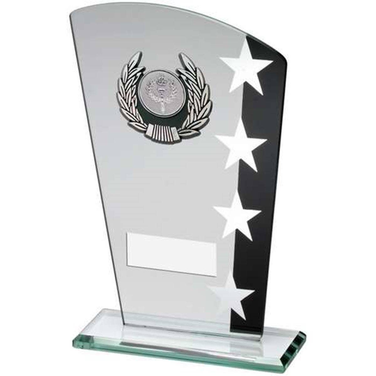 Clear Jade Glass Curved Star Award TY169
