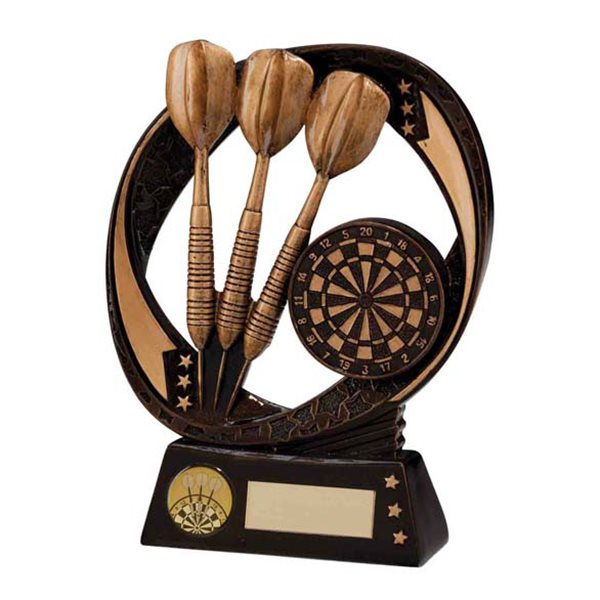 Typhoon Darts Trophy RF16083 in Gold Resin