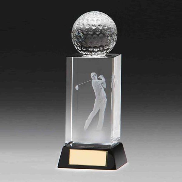 Sterling Crystal Golf Award CR16220