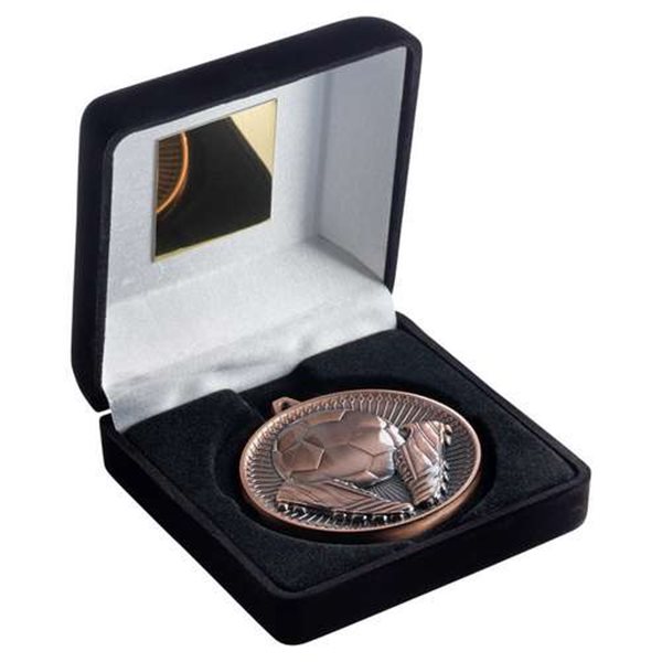 Bronze 60mm Football Boxed Medal JR1-TY10C