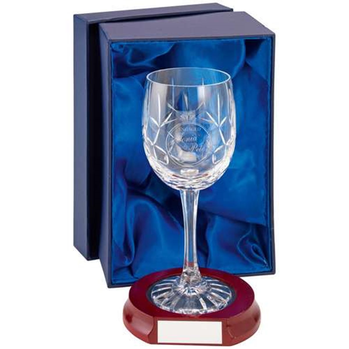 Crystal Wine Glass with Base and Box LG1-BP
