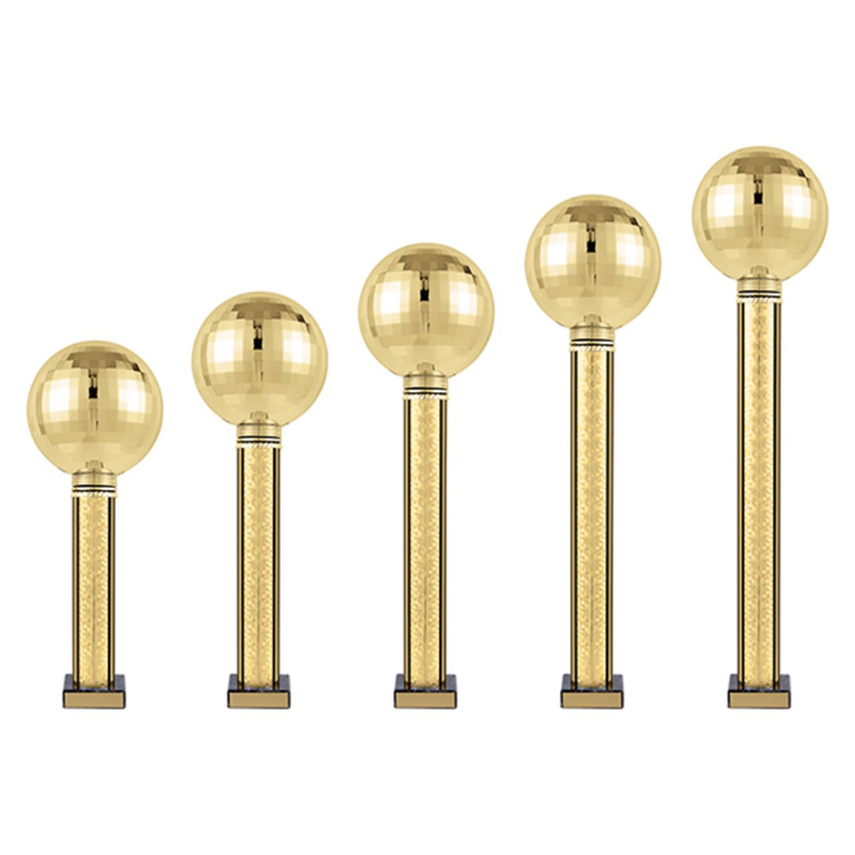 Shiny Gold Disco Ball on Gold Column Trophy TR19716