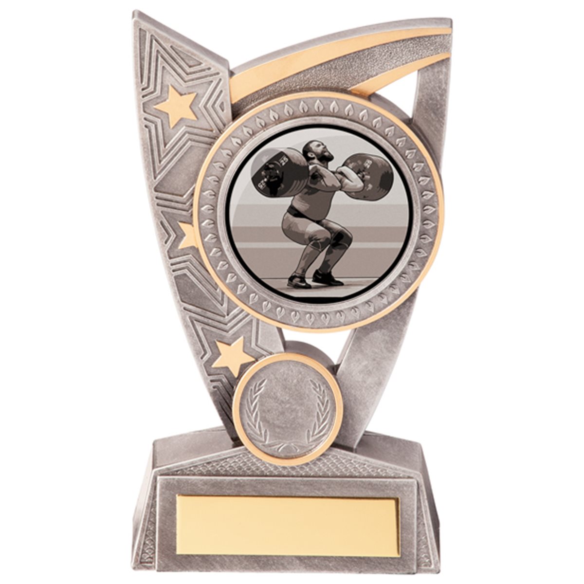 Triumph Power Lifting Silver Resin Trophy PL20421