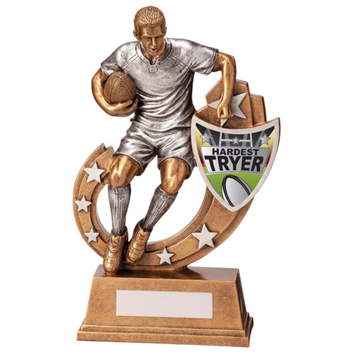 Hardest Tryer Rugby Resin Galaxy Trophy RF20657