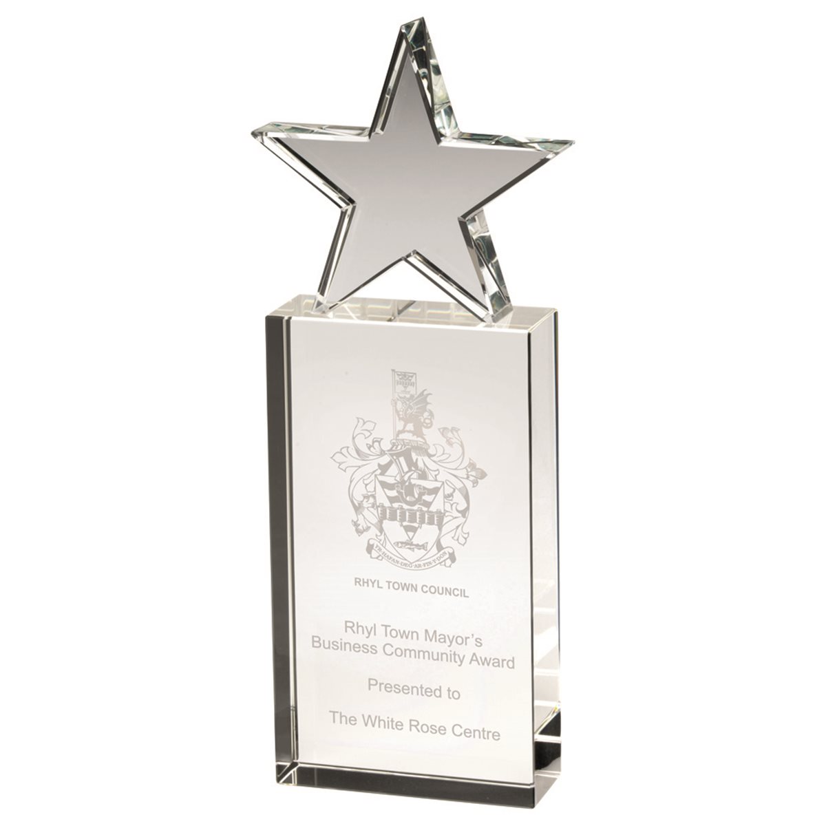 Tower Star Optical Crystal Glass Award JB1800