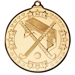 Hockey 50mm Medal in Gold, Silver & Bronze M90
