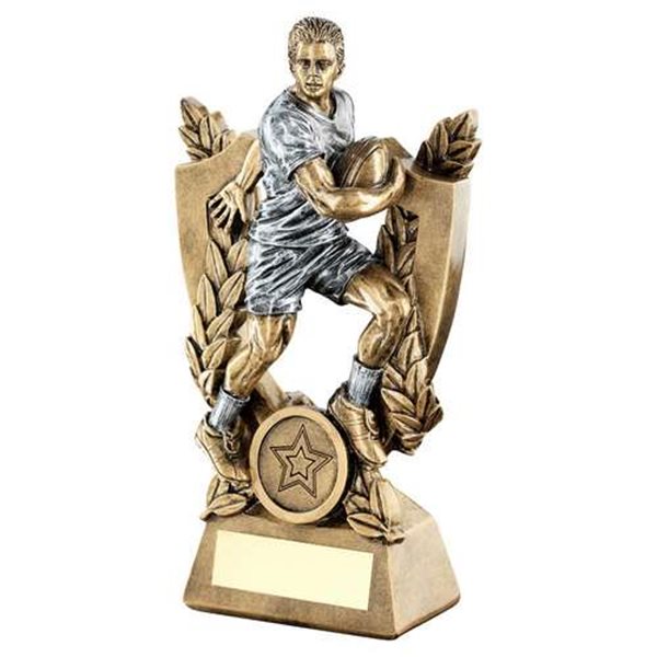 Male Rugby Player Resin Trophy JR4-RF634
