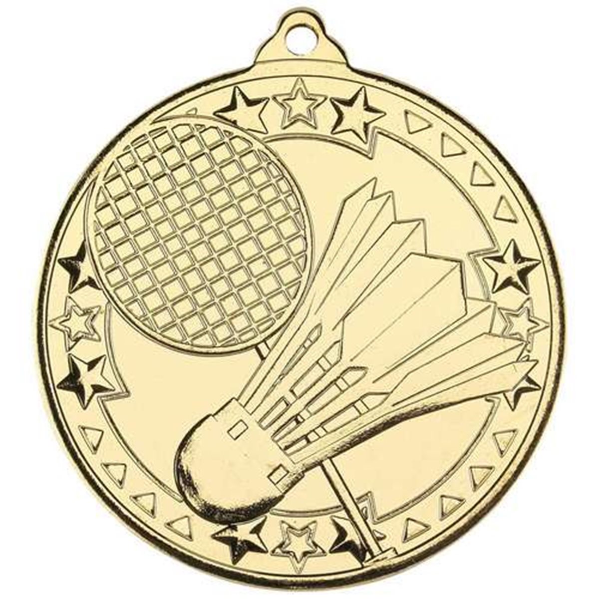 Badminton 50mm Medal in Gold, Silver & Bronze M94