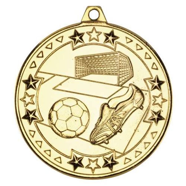 Football 50mm Medal in Gold, Silver & Bronze M70