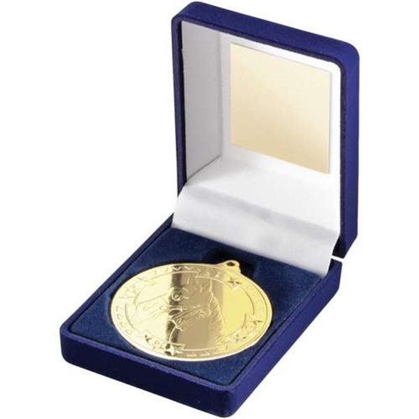 Horse 50mm Gold Boxed Medal JR20-TY154A