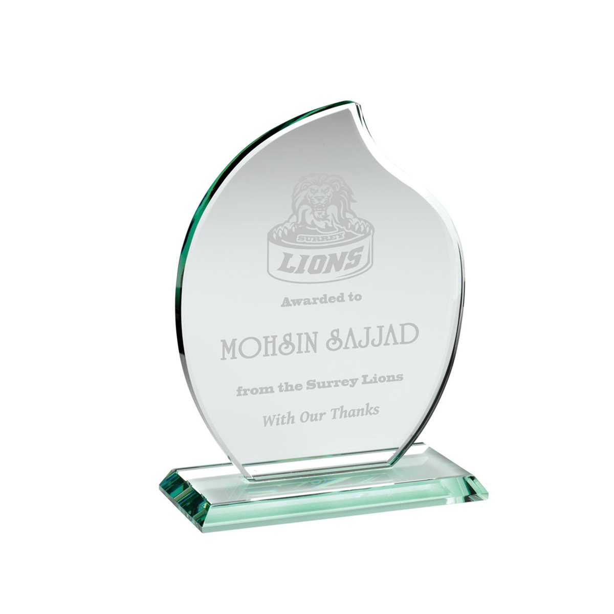 Flame Glass Award 10mm Thick KG9