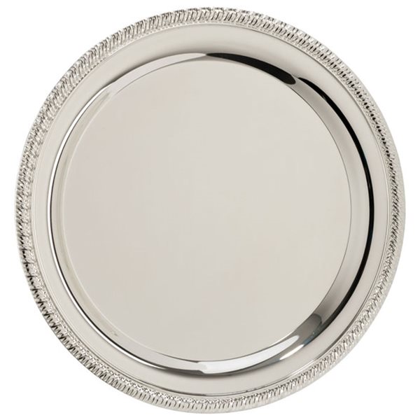 Silver Salver with Rope Trim SL15183