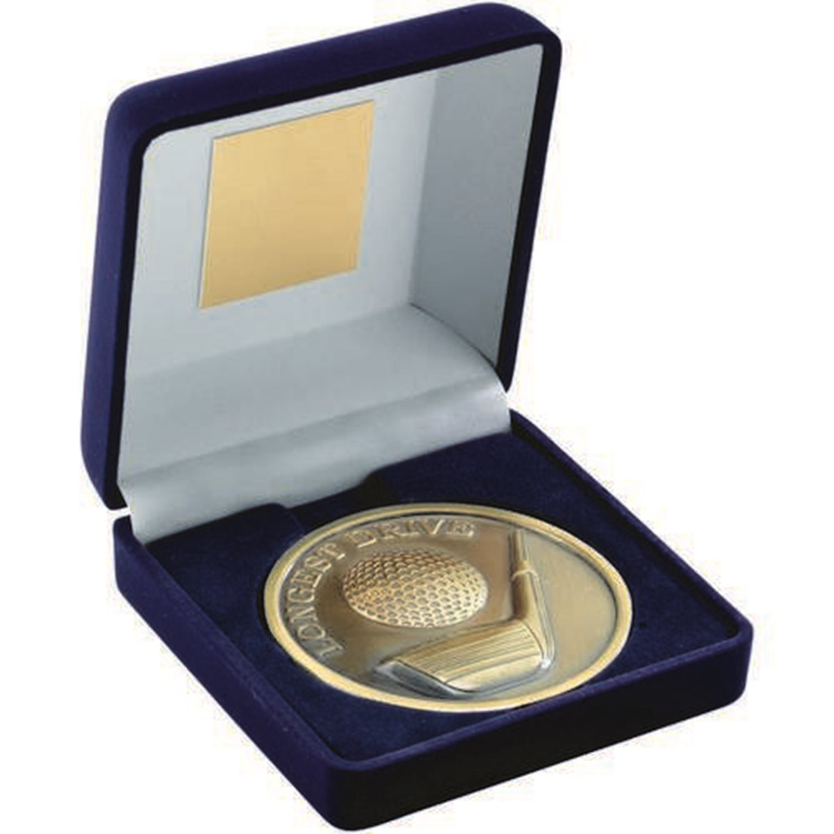 Gold 70mm Longest Drive Golf Boxed Medal TD.TY32A