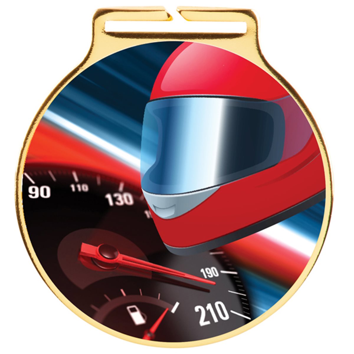 Motorsport Gold Medal & Ribbon 60mm MM20466G