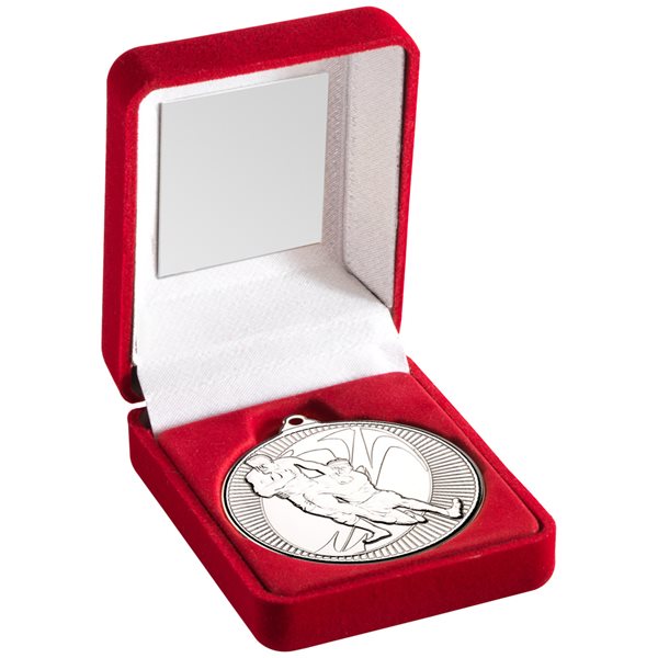 Silver 50mm Rugby Boxed Medal TD.TY147B