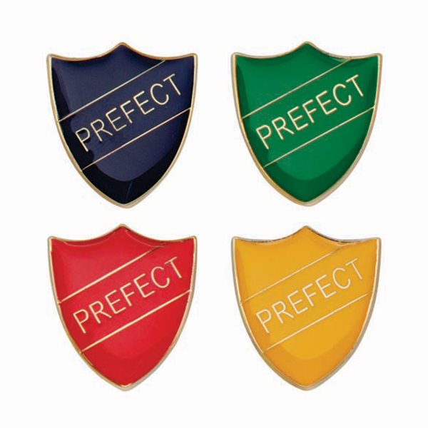 Prefect Shield Badge in 4 Colours SB16108
