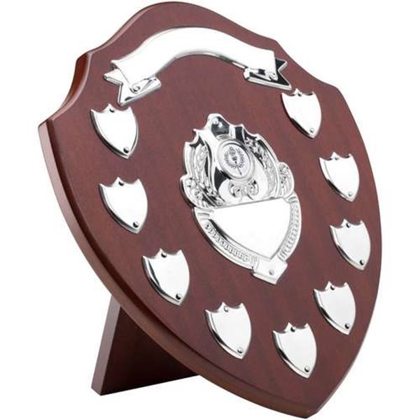 Annual Wooden Shield with Chrome Fronts JR39-TRS12