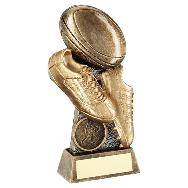 Rugby Ball & Boot Trophy JR4-RF284
