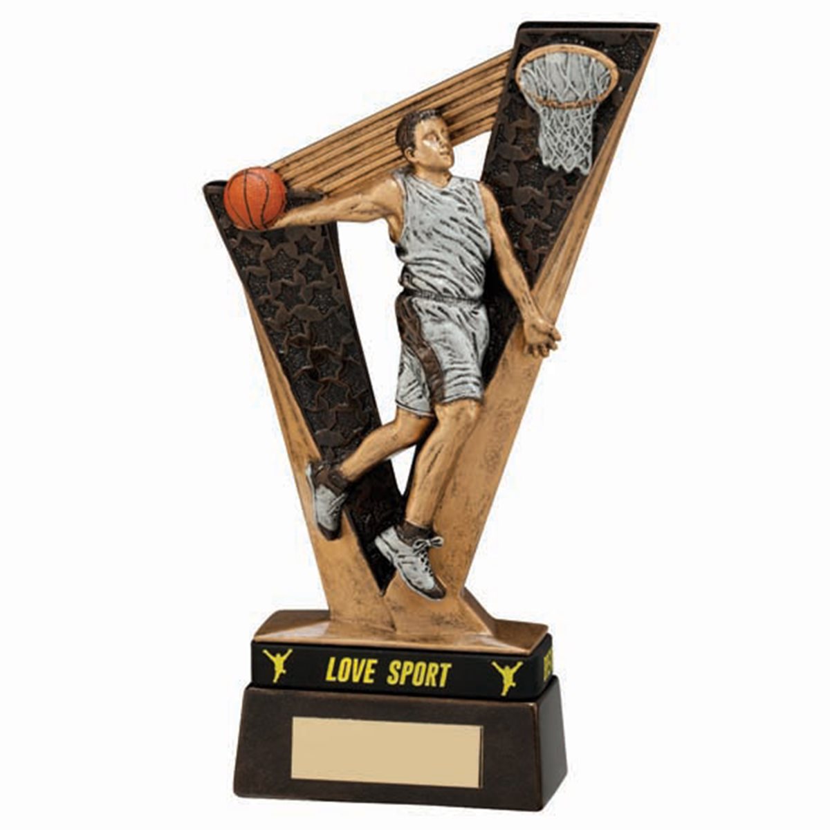 Victory Basketball Trophy RF16043 in Gold Resin