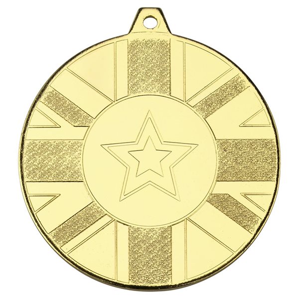 50mm Union Flag Medal M60 in Gold, Silver and Bronze