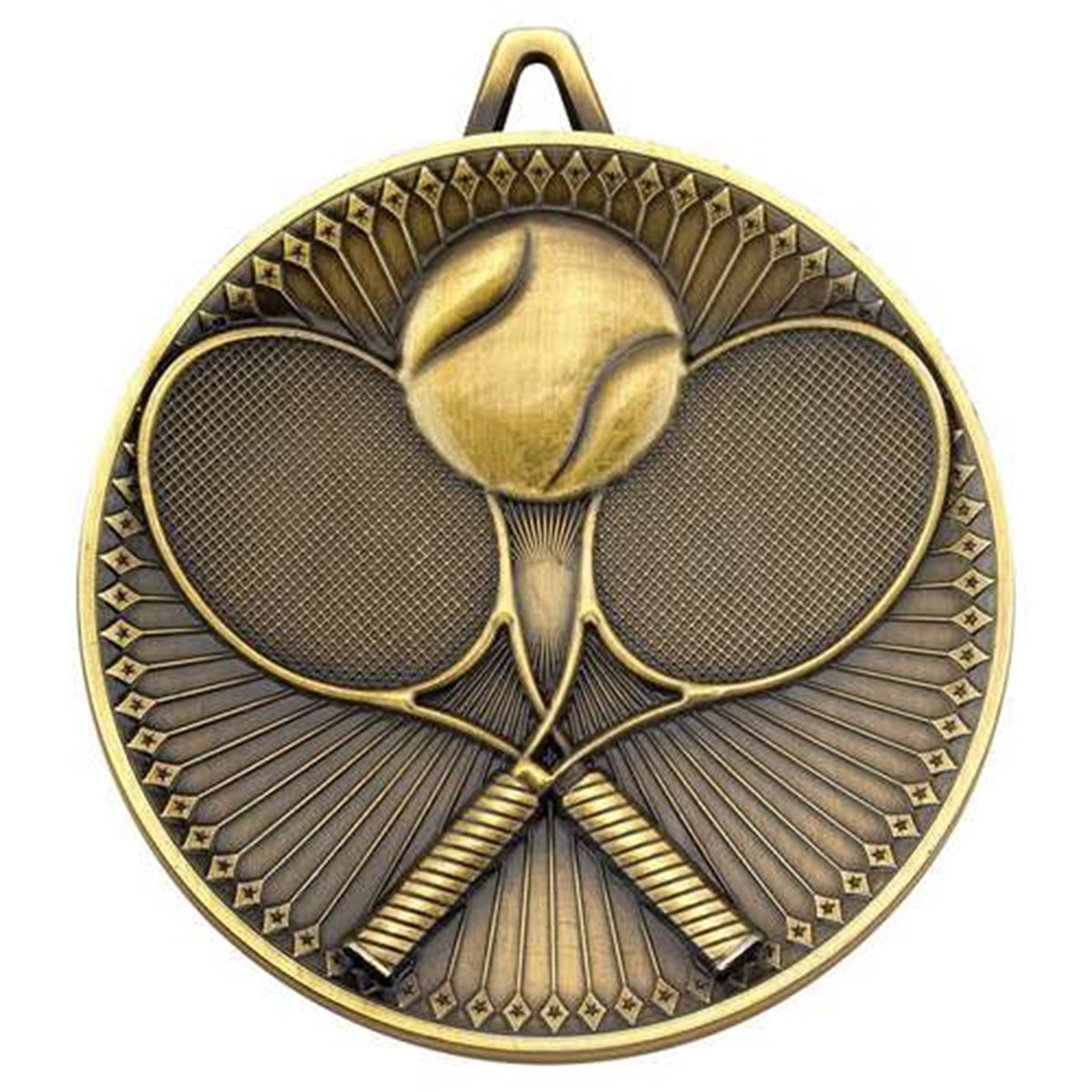 60mm Deluxe Tennis Medal DM05 in Gold, Silver & Bronze