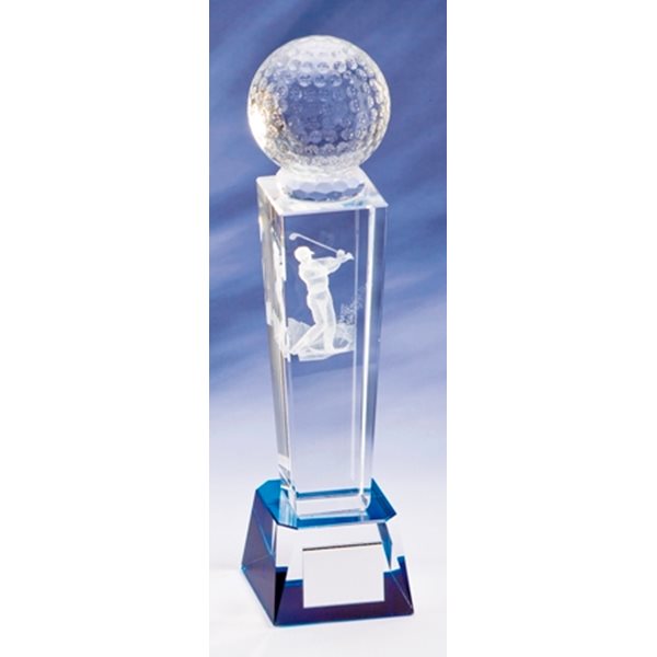 Golf Crystal Tower Trophy CR9035