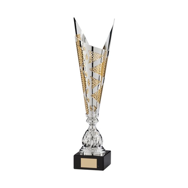 Nebula Silver & Gold Laser Award on Marble Base TR17557