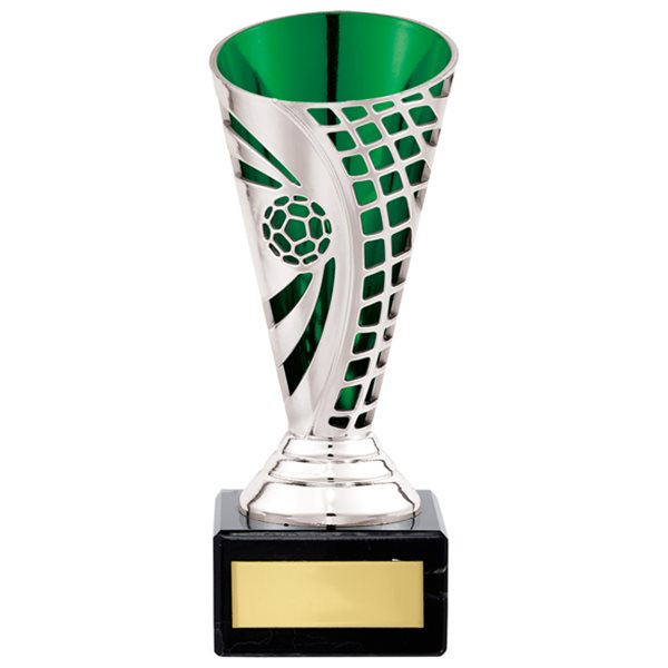 Defender Silver & Green Football Cup TR20511
