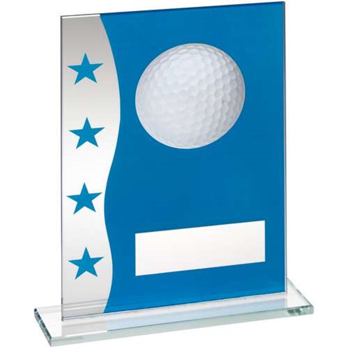 Golf Blue/Silver Glass Award TD.TD642