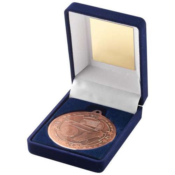 Bronze 50mm Football Boxed Medal JR1-TY16C
