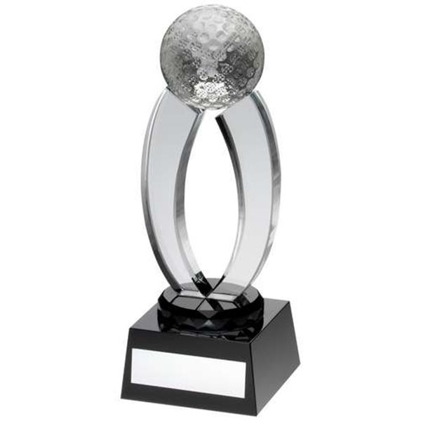 Clear/Black Golf Glass Award JR2-TD152