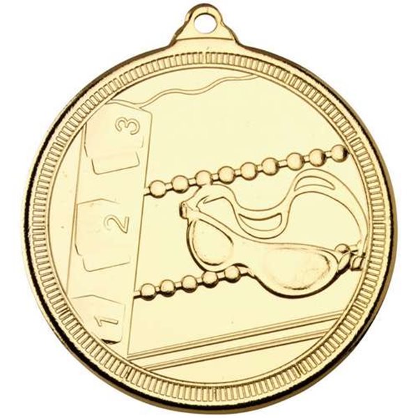 Swimming 50mm Medal in Gold, Silver & Bronze M42