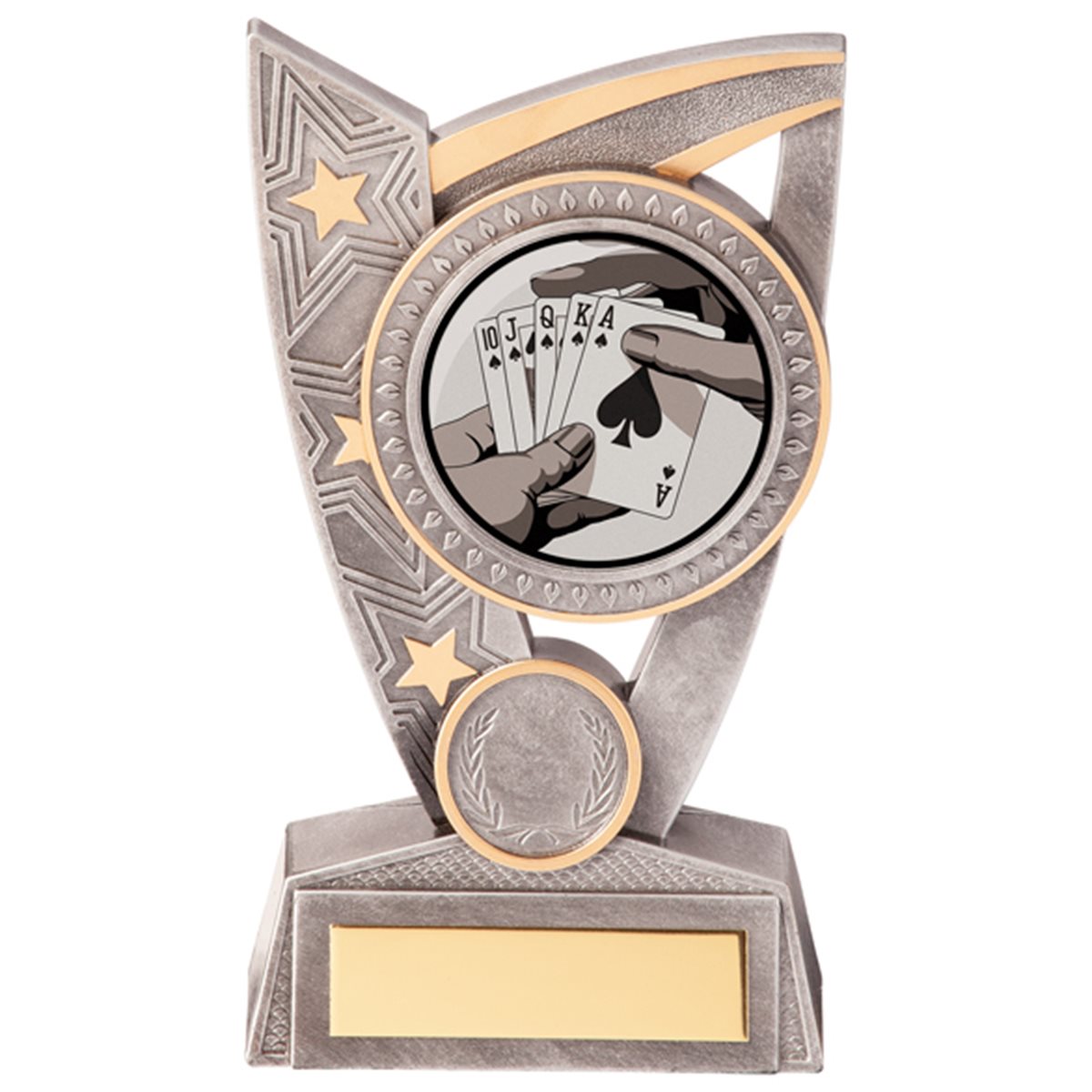 Triumph Silver Resin Poker Trophy PL20286