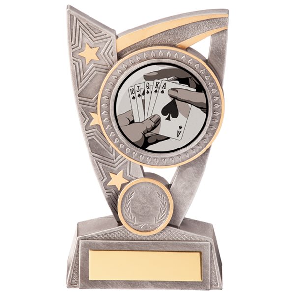 Triumph Silver Resin Poker Trophy PL20286