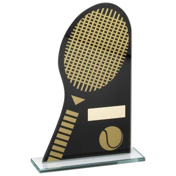 Tennis Black & Gold Glass Award JR21-TD237