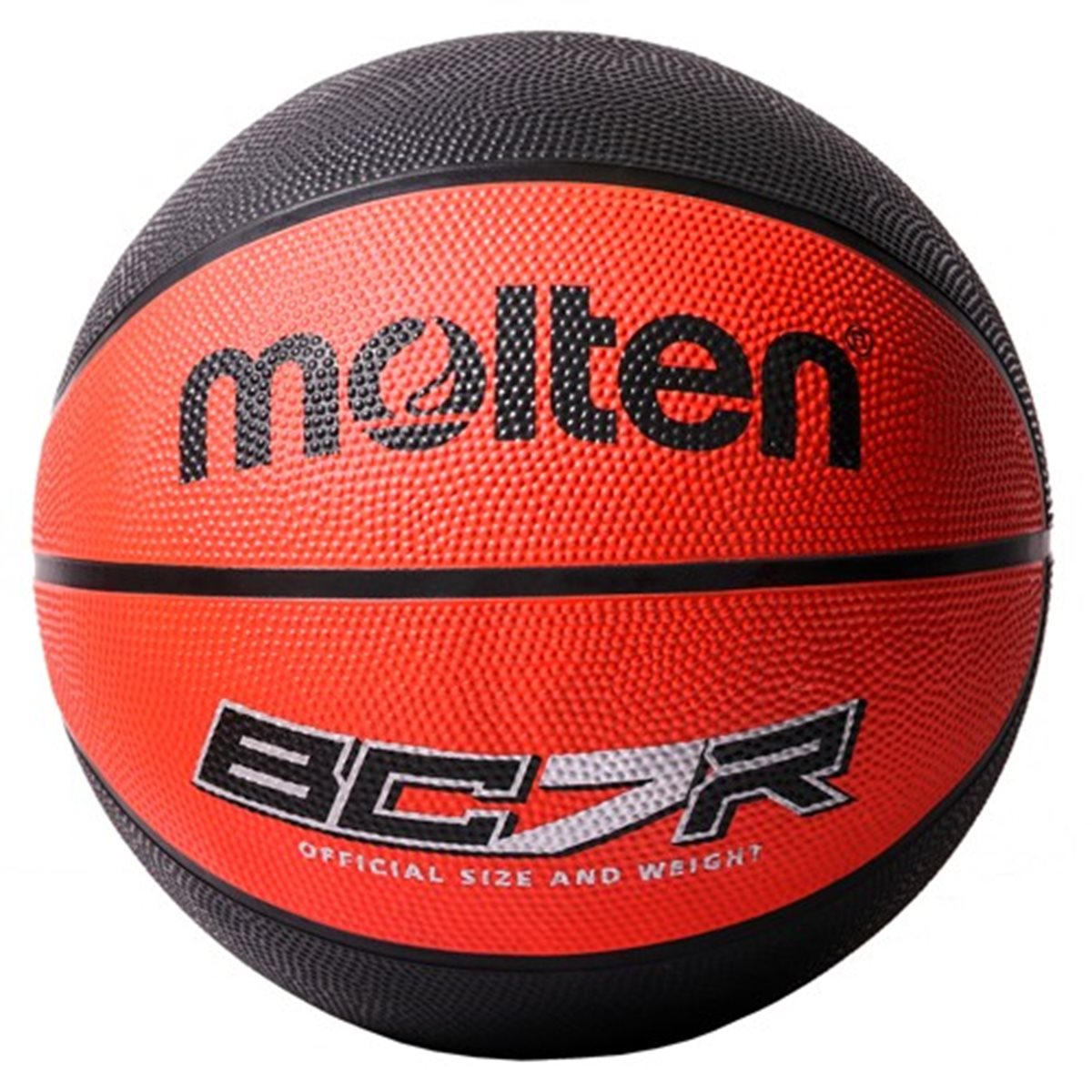 Red/Black 8 Panel Rubber Molten Basketball BC6R2-RK