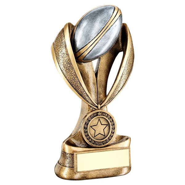 Rugby Ball Resin Trophy JR4-RF694