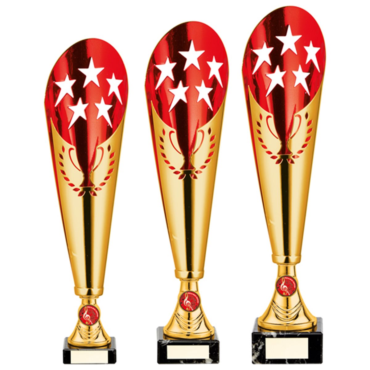 Gold & Red Plastic Award on Marble Base TR20551
